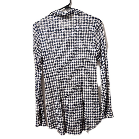 CAbi button shirt semi sheer blue small - Picture 4 of 5